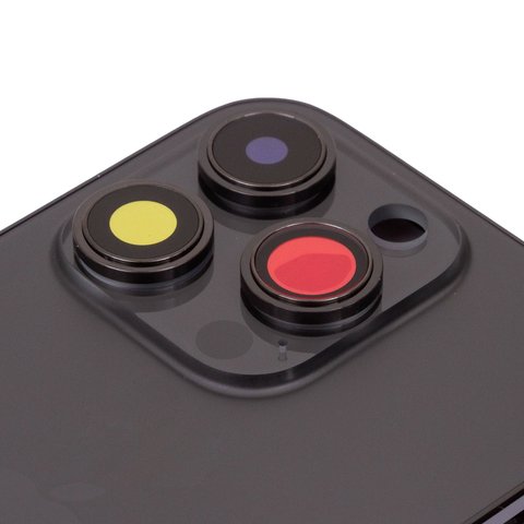 Корпус для iPhone 14 Pro, чорний, з тримачем SIM-карти, з боковими кнопками, Original (PRC), EU Version, space black Прев'ю 1