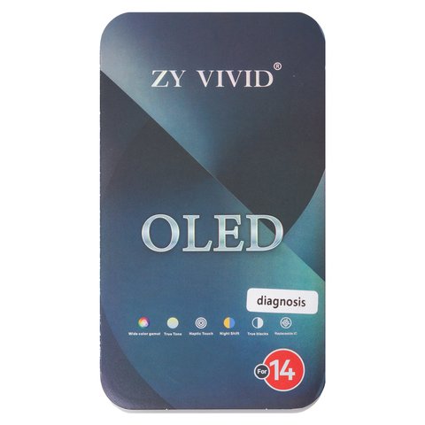 Дисплей для iPhone 14, черный, с рамкой, High Copy, без ошибки, (OLED), ZY-OLED OEM hard, diagnosable Превью 1