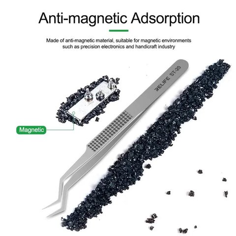 Mounting Tweezers RELIFE ST-20, (curved, 140 mm) Preview 1