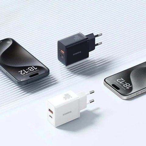 Сетевое зарядное устройство Baseus Cube, 30 Вт, Power Delivery (PD), Fast Charge, белый, 2 порта, #P10111404213-00 Превью 3