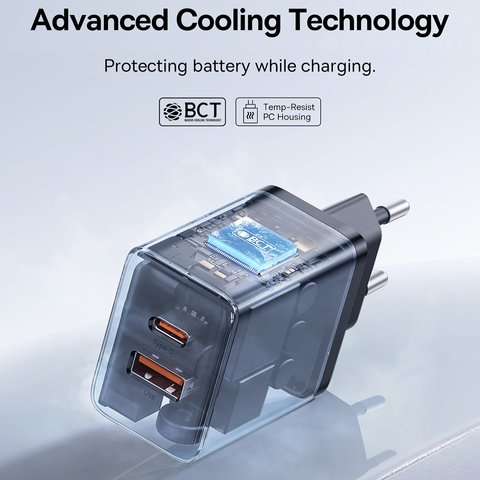 Сетевое зарядное устройство Baseus Cube, 30 Вт, Power Delivery (PD), Fast Charge, белый, 2 порта, #P10111404213-00 Превью 7