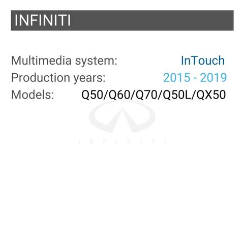Wireless CarPlay and Android Auto Adapter for INFINITI with InTouch Preview 1