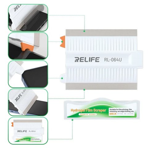 Spudger RELIFE RL-064U, (for film gluing, 100 mm, plastic, white) Preview 4