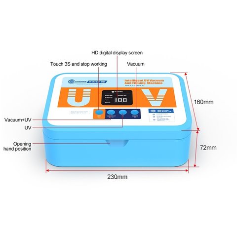 UV Lamp Sunshine S-918B SE, (vacuum, LED, fits curved screens, (UV-Box)) Preview 6