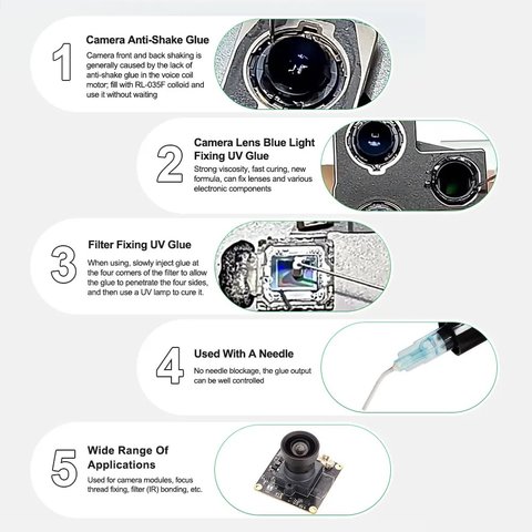 Adhesivo RELIFE RL-035H , para reparación de cámara, 3 ml, filter Vista previa  6