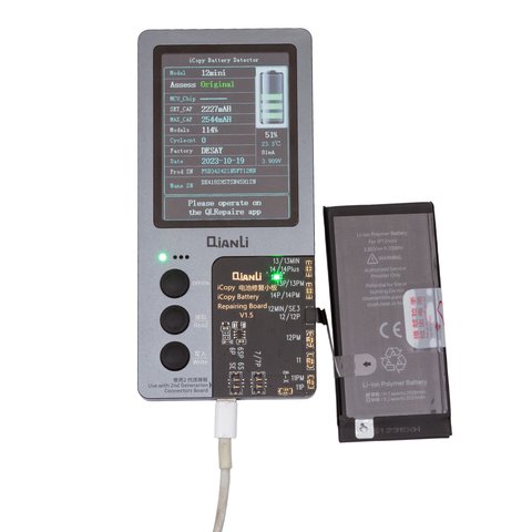 Batería JCID puede usarse con Apple iPhone 12 mini, Li-Polymer, 3.85 V, 2520 mAh, mayor capacidad Vista previa  1