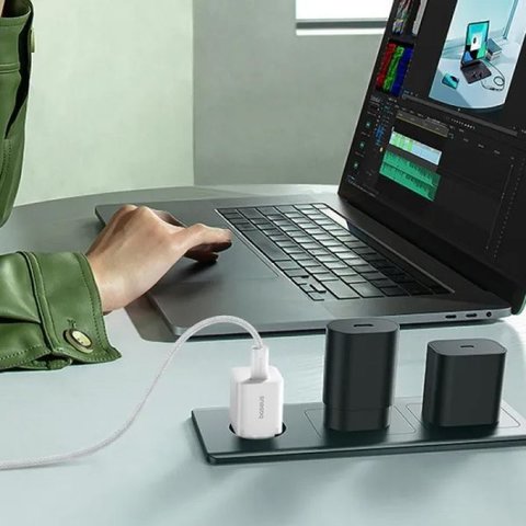 Adaptador de red Baseus GaN5 mini, 25 W, Fast Charge, blanco, 1 puerto, #P10110909213-00 Vista previa  1