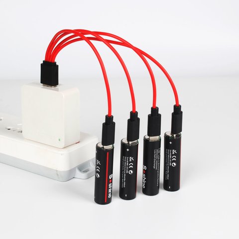 Аккумулятор AA Soshine AA/HR6, 1,5 B, Li-ion, 4 шт., в боксе, c кабелем, (2600mWh), заряджається від USB Type-C Превью 4