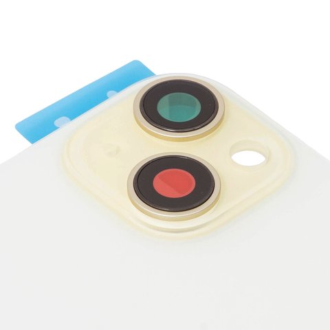 Задняя панель корпуса для iPhone 15, желтая, со стеклом камеры, Original (PRC) Превью 1