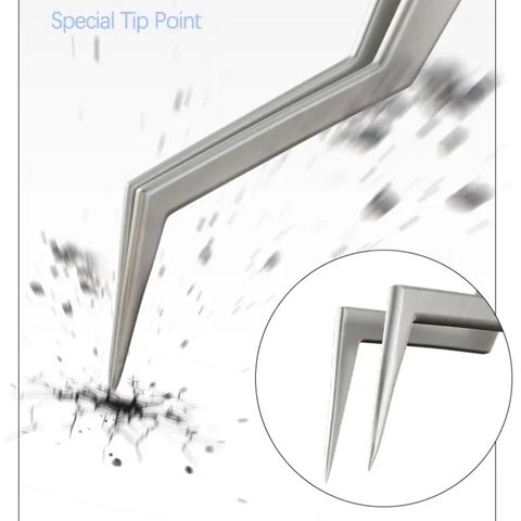 Пінцет монтажний Mechanic Aax-17, вигнутий, 120 мм Прев'ю 2