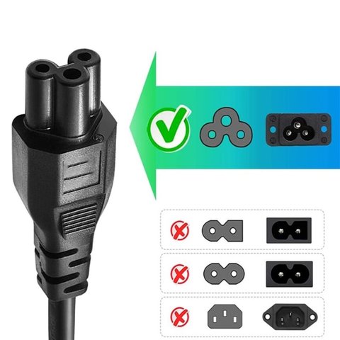 Кабель живлення С5 для медіаконвертерів, чорний, 1,5 м, для ноутбука Прев'ю 2